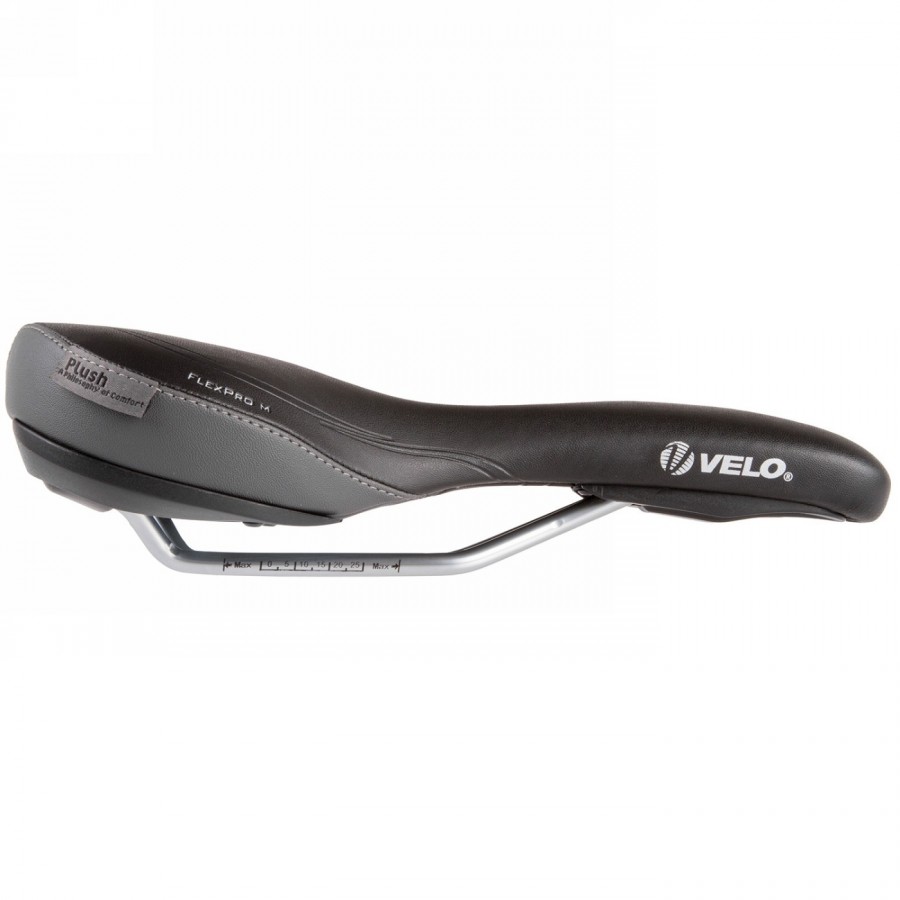 selle velo plush propotion d2, flexpro m, pour hommes, 263 x 158 mm, noir/gris, avec carte - 3