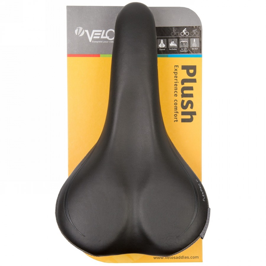 selle velo plush propotion d2, flexpro m, pour hommes, 263 x 158 mm, noir/gris, avec carte - 6