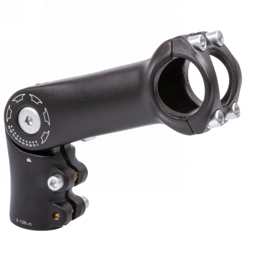 Ahead handlebar stem st-c2.1, aluminium, adjustable from 0°-90°, ext. 90 mm, for 31.8 mm handlebar, for 1.1/8' (28.6 mm), black,