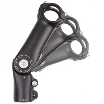 Ahead handlebar stem st-c2.1, aluminium, adjustable from 0°-90°, ext. 90 mm, for 31.8 mm handlebar, for 1.1/8' (28.6 mm), black,