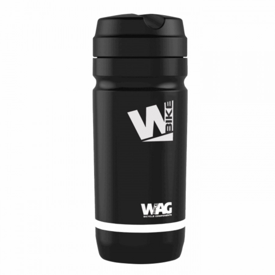 Wag 750ml black carry-all bottle with white logo - 1
