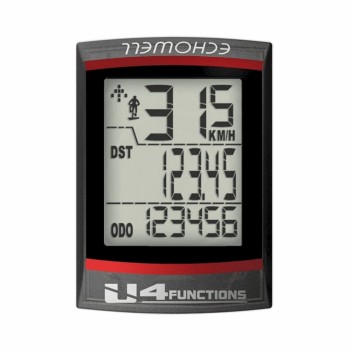 U4 compteur de vélo 4 fonctions noir - filaire - 1