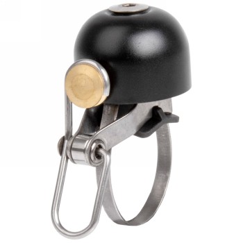 Mini cloche vague m, noir mat, en laiton - 1