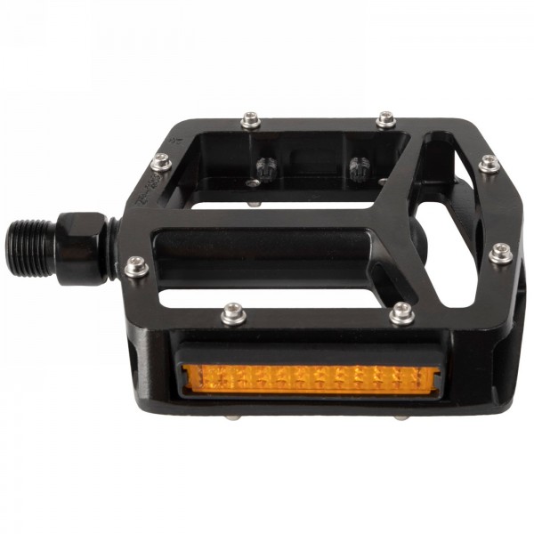 Platform pedal steady flat 3 m-wave, aluminium, black, with interchangeable pins (16 per pedal), tread surface 93 x 97 mm, with 