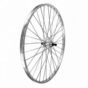 28" 700 ctb rear wheel with 7 speed quick release on v-brake bearings - 1