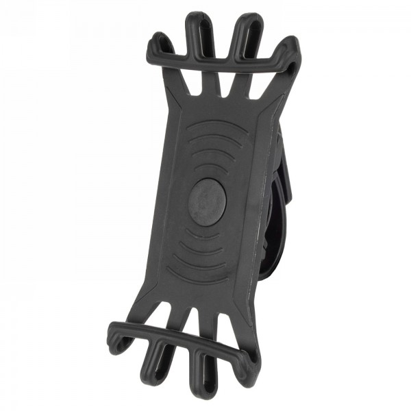 Support universel en silicone bike mount flex pour smartphones, noir, pivotant à 360°, en carton 4c - 1