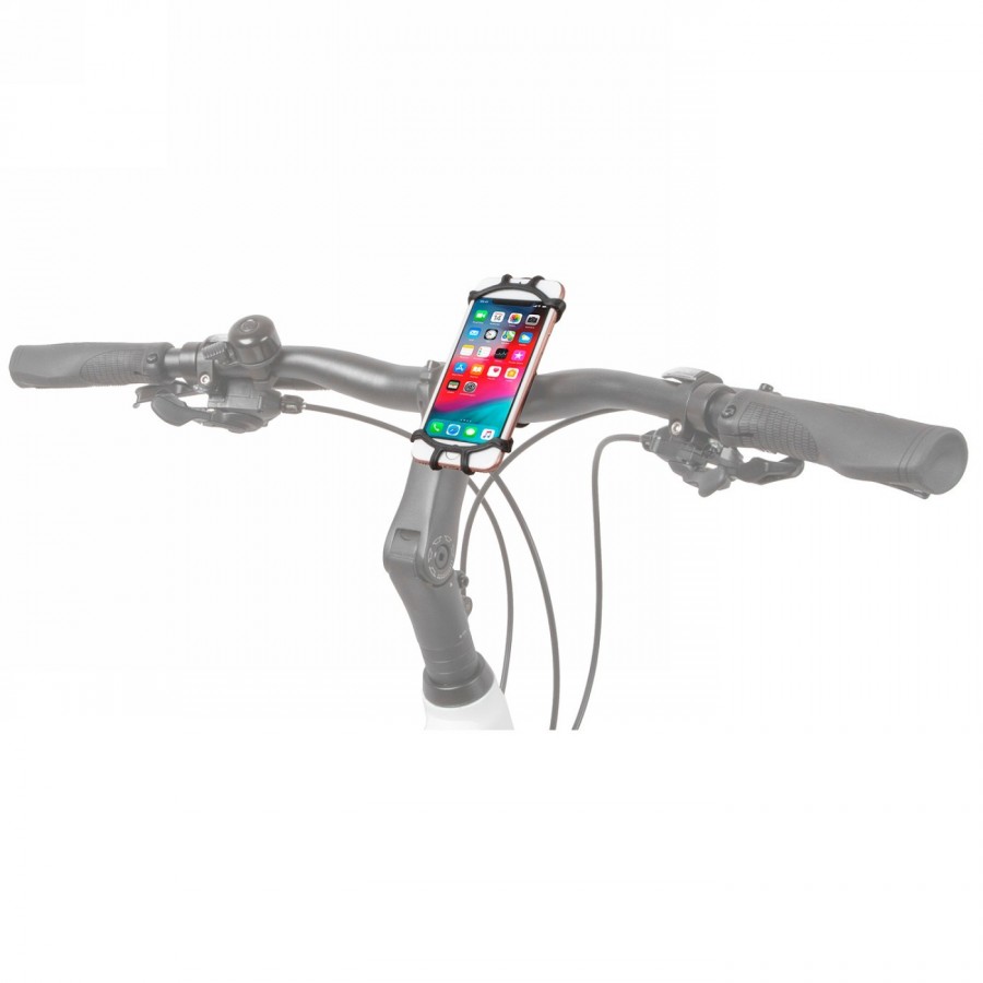 Universal silicone holder bike mount flex e.g. for smartphones, black, 360° rotatable, in 4c cardboard box - 2