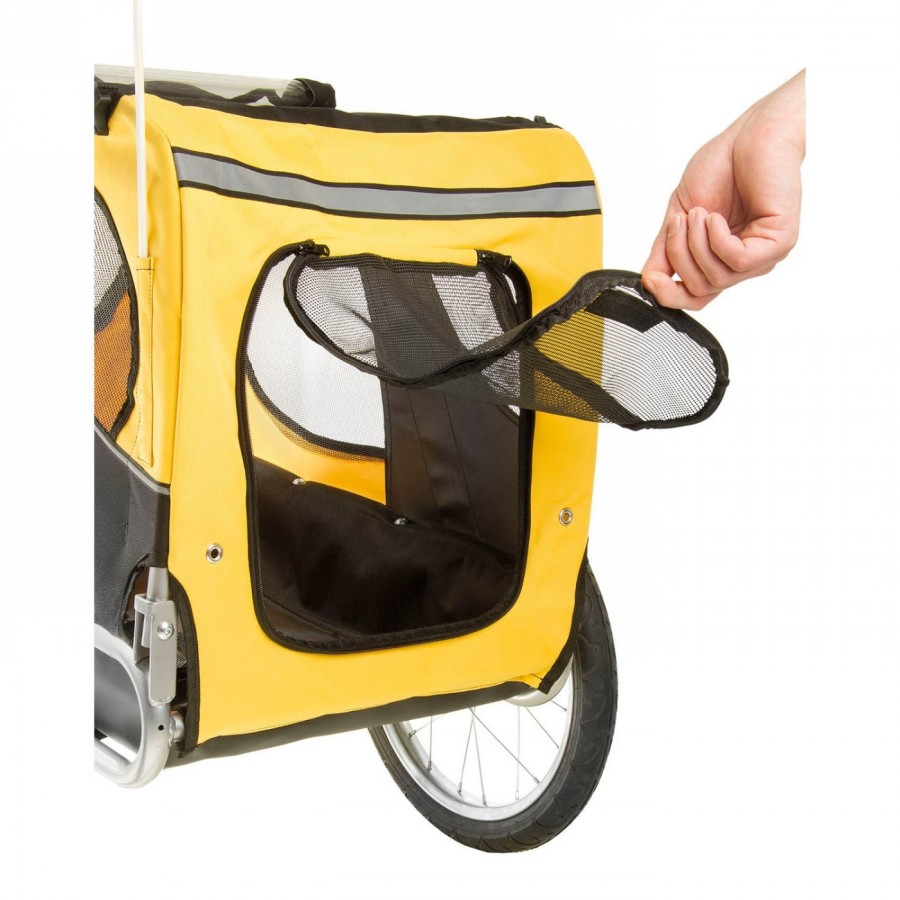 Remorque pour vélo de chien stalwart pet, acier, pneus 16', extérieur : 68 x 43.5 x 50 cm, intérieur : 58 x 35 x 48cm charge max