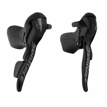 Road shift lever 2x9s in black aluminum (pair) - 1