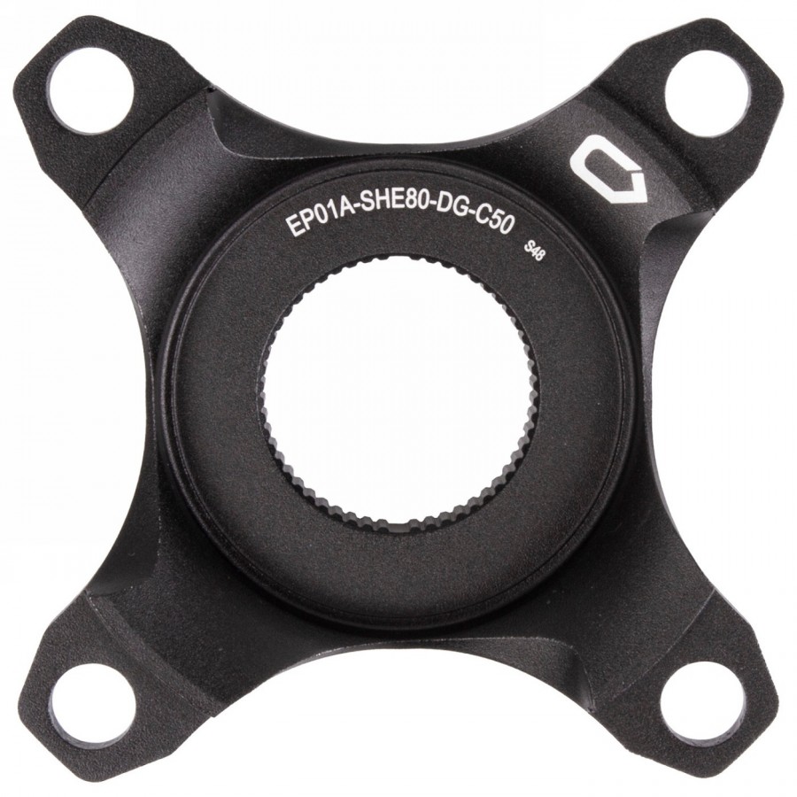 Spider, pour système shimano e7000/e8000, pour ligne de chaîne 50 mm, alu, avec logement de garde-chaîne, noir anodisé, sur - 1