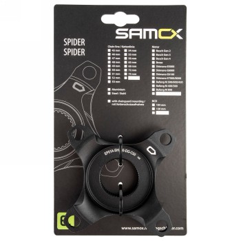 Spider, for shimano e7000/e8000 system, for chainline 50 mm, aluminium, with chain guard mount, black anodised, on - 2