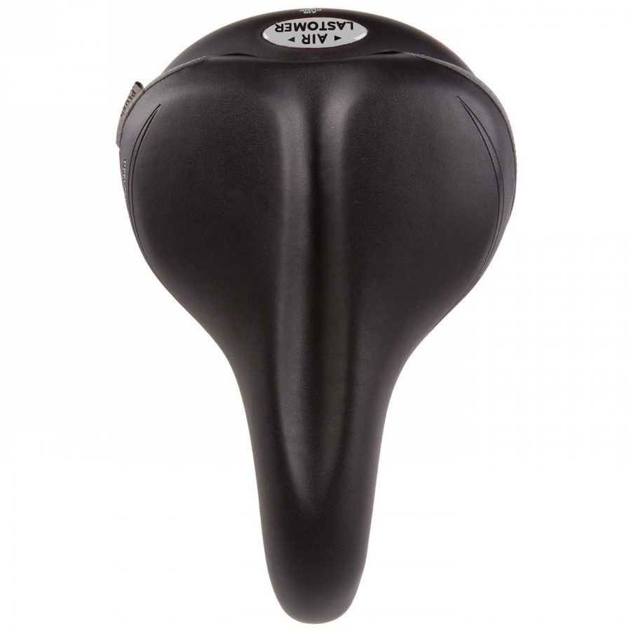 selle velo plush, tour airlastomer, 270/290 x 180 mm, noir, seulement 665g, sur carte - 2