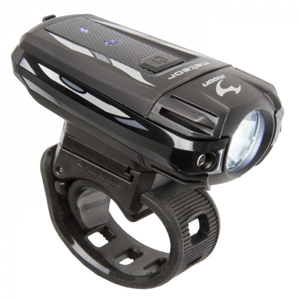 Lámpara a pilas, luna 'meteor', carcasa negra, 1 cree-led blanca, 5 funciones, max.400 lumen, con soporte para manillar y casco,