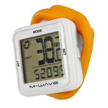 ordinateur m-wave avec boîtier en silicone, orange pantone 1505c, 14 fonctions, batterie incluse, ek - 2