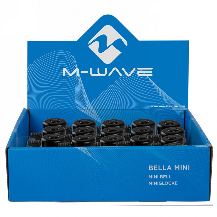 Mini-glocke bella mini-black, 35mm, stahl, schwarz, mit metrischer schraube, im m-wave thekendisplay - 2