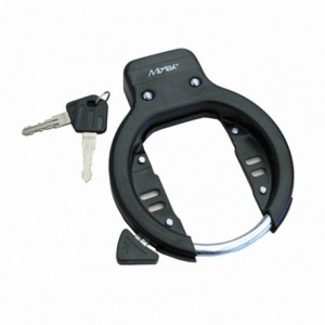 Shackle padlock - attachment to frame with black cable ties - 1