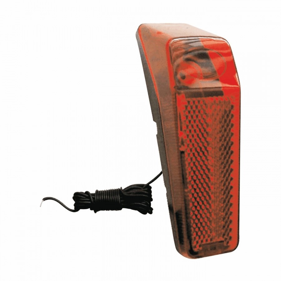 Rear light for dynamo 35x90mm red - side flush mount - 1