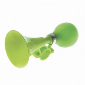 Green plastic bicycle horn - 1
