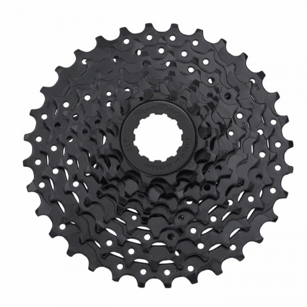 Cassette vtt 9v x 11/36 dents en acier noir - corps shimano - 1