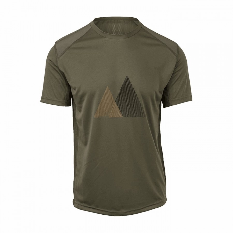 Army green men's mtb sport jersey - short sleeves size xl - 1