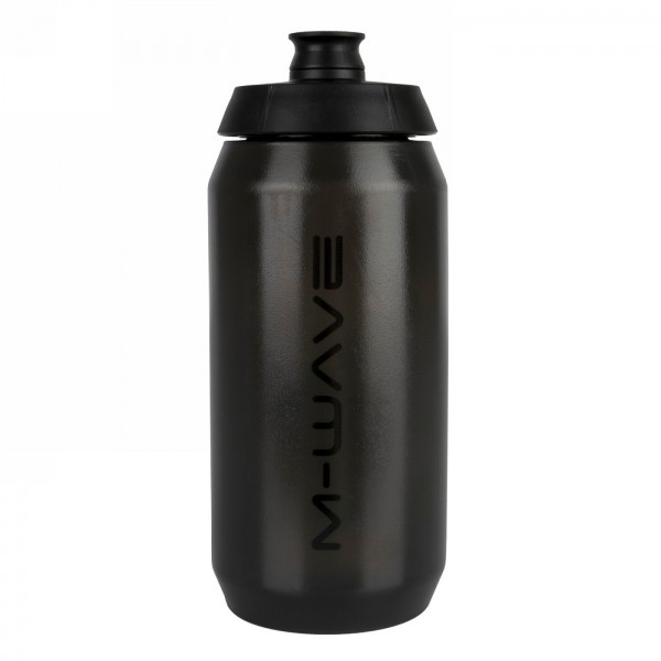 M-wave PBO 550 water bottle, plastic, 550 ml, black/black/black transparent, on card - 1