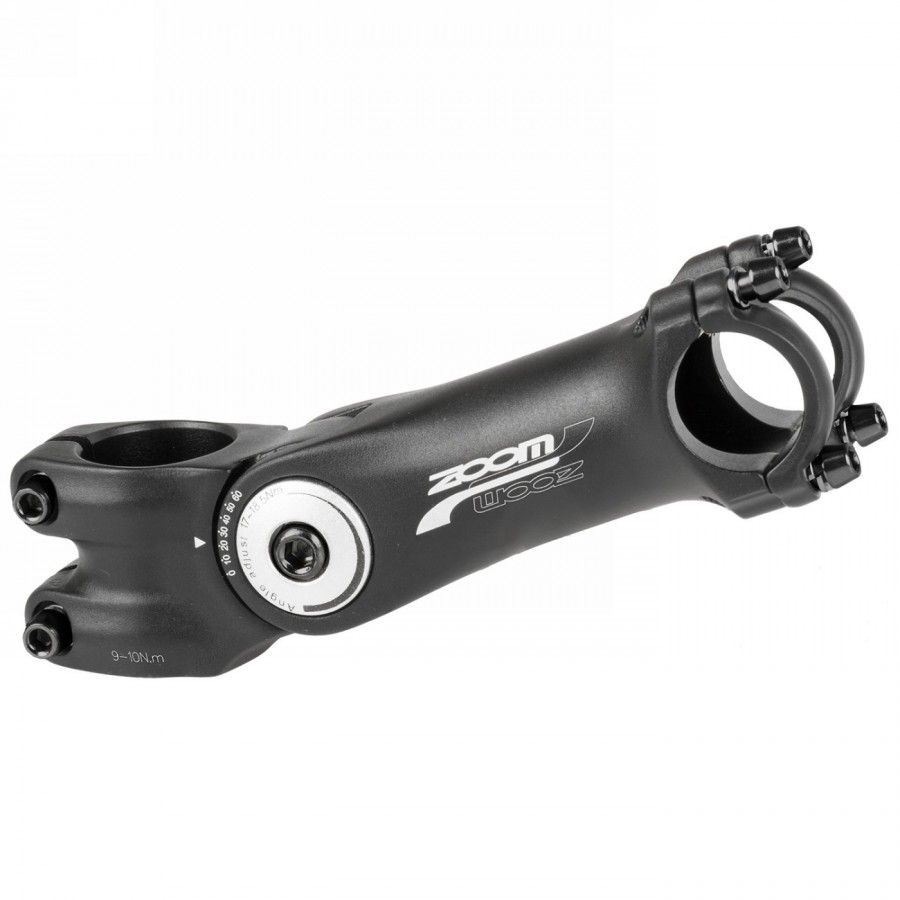 Ahead stem zoom, adjustable, aluminium, black with black clamp, 1.1/8'(28.6mm), 41/125 mm, 25.4 mm, mv - 1