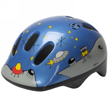 Casco infantil kid-s, diseño: space, con material reflectante, talla s 52 - 57 cm, caja - 1