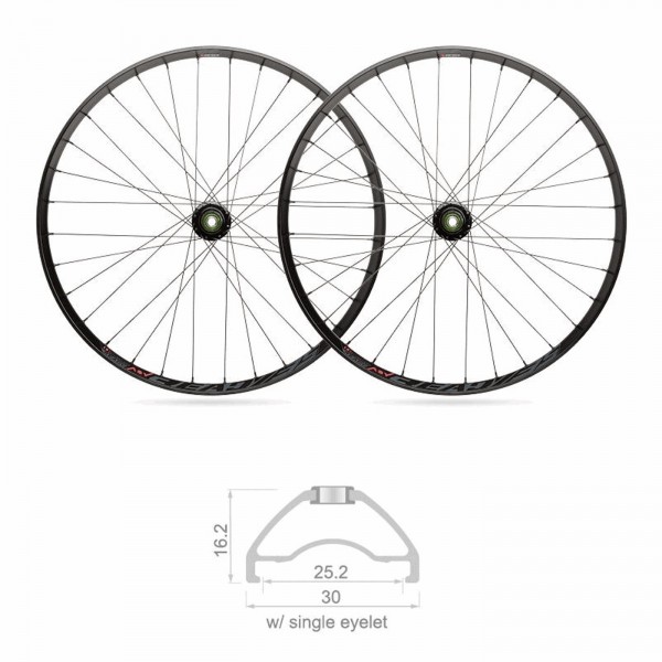 Paar mtb-laufräder ready tubeless 25 mm x 27,5 shimano 10s - 1