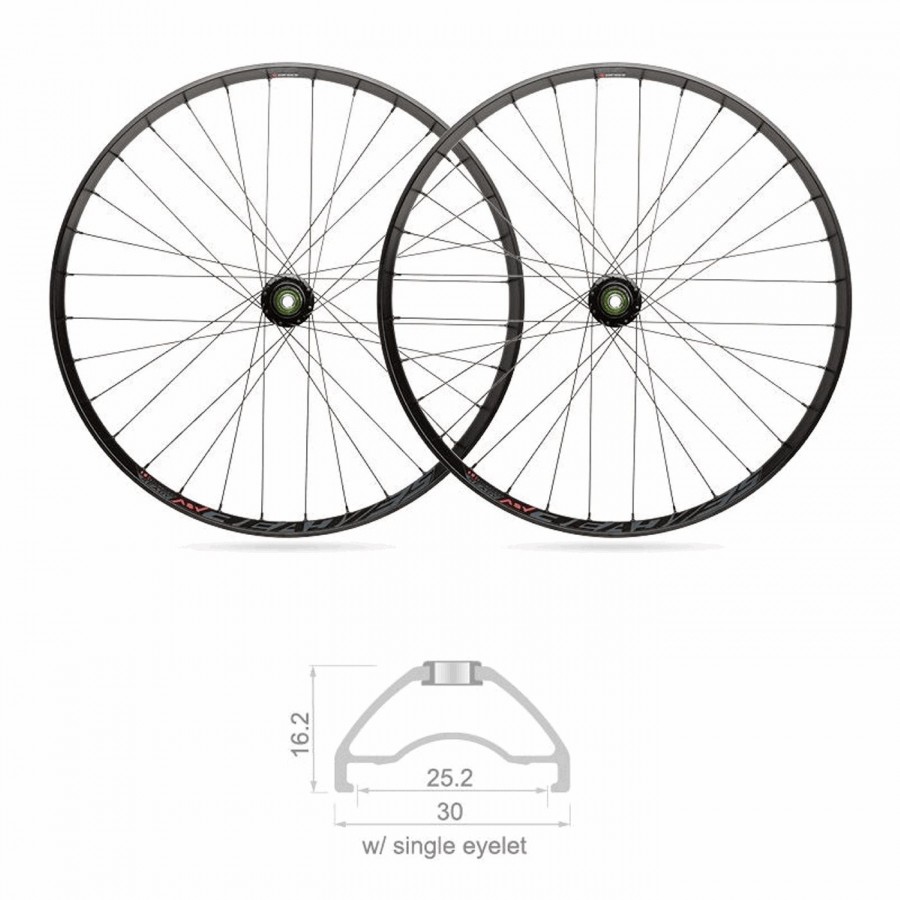 Paire de roues vtt ready tubeless 25mm x 27.5 shimano 10v - 1