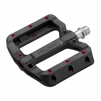 Black magic pedal 103x98x17mm in black thermoplastic/red pin - 1