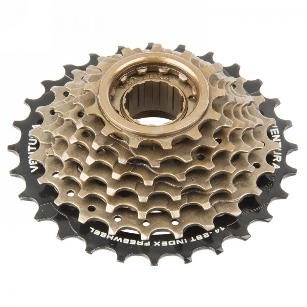 Frl sprocket, 6-speed, 14-28 teeth, index, black/brown, ec - 1