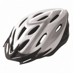 Erwachsener rider-helm mit out-mold-schale größe m mit weißer silberner grafik - 1