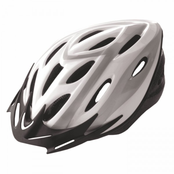 Casco rider adulto fuera de molde talla m blanco plata gráficos - 1