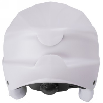 Casco da sci, design: bianco opaco, taglia s 52 - 55 cm, con sistema ad anello, con cuscinetti auricolari staccabili, con cuscin