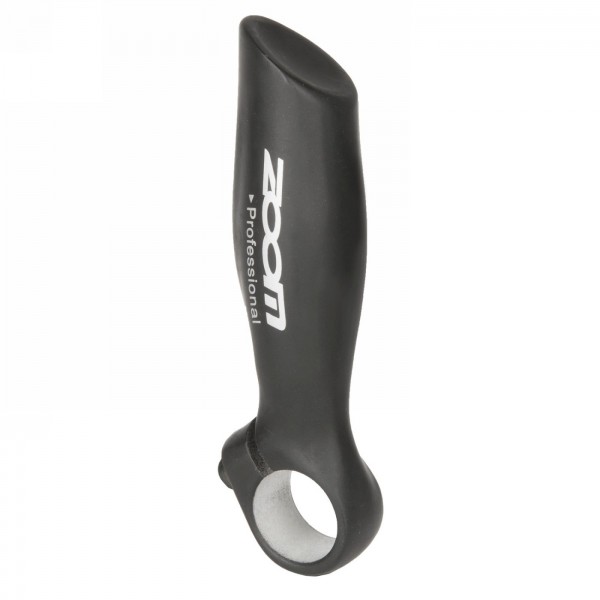 Additional handlebar grip, 'zoom', aluminium, black, with outer clamp for 22.2 mm, on card - 1