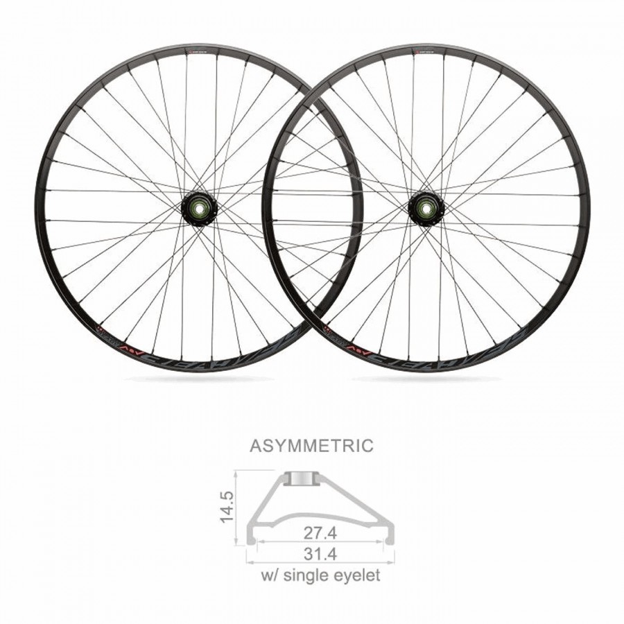 Paar mtb-räder ready tubeless 27 mm x 29 shimano 10/11s - 1