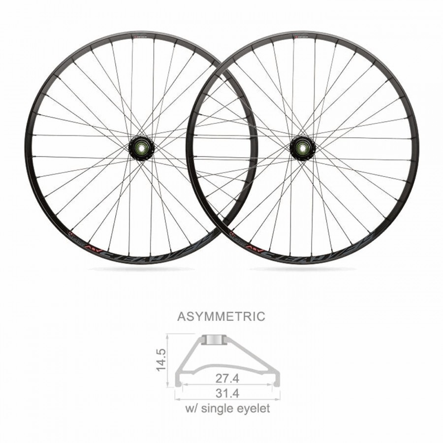 Pair of mtb wheels ready tubeless 27mm x 29 shimano 10/11s - 1