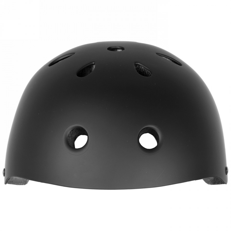 casque pour freestyle - skating - bmx - outdoor, launch, design : matt noir, taille m 54 - 58 cm, avec système d'anneaux, boîte 