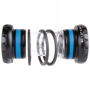 Bottom bracket carousel bb bsa ex jpn m-wave, for road bike / mtb, shimano compatible, transparent/black, for 68-73 mm - 1