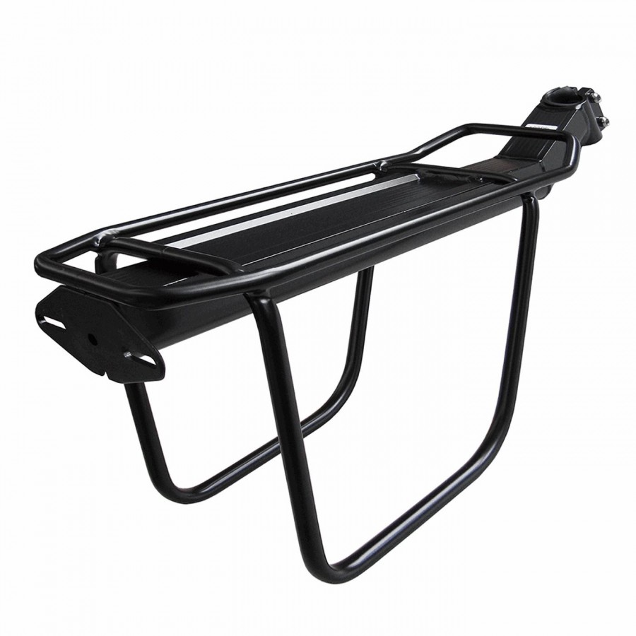 Luggage rack for base seatpost: 370x130mm in black aluminum max31.8mm - 1