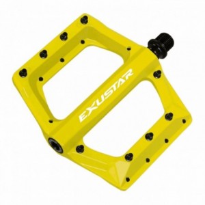 Pedal e-pb571 mtb 117x116mm in yellow aluminum - flat connection - 1