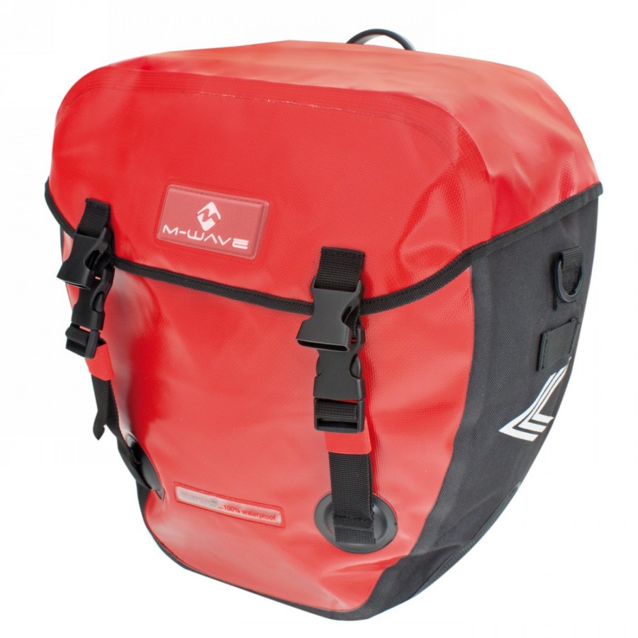 Waterproof carrier bag 'alberta' with lid, red/black, with r and k twist fastening system, content approx. 2x20 litres - 1