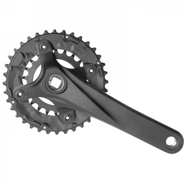 Crankset, for 10-speed, 175 mm aluminium crank, aluminium chainring 36 t./steel chainring 22 t., bolt circle 64 mm (22 t.) / 104