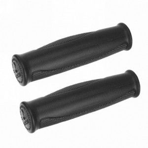 Black rubber mtb grips 115mm - 1