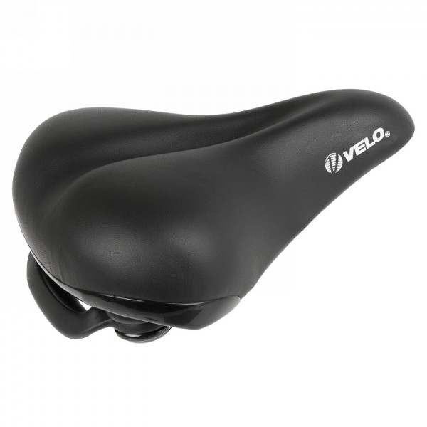 Saddle velo, with elastomer suspension, d2, black, 258 x 217 mm, with handle, on card - 1