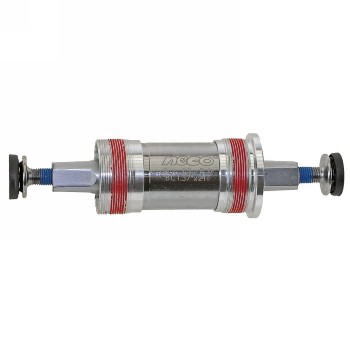 Compact bottom bracket neco for shimano tool, 127.5/31 mm, with aluminium shells, silver axle, bsa, jis, ek - 1