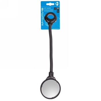 Bicycle mirror with gooseneck spy flex, plastic, black, length approx. 190 mm, 3d adjustable convex 70 mm lens, card - 3