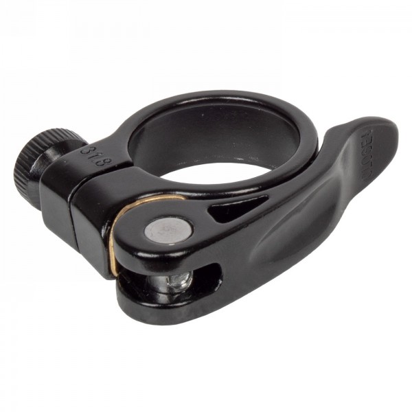 Saddle clamp zoom, aluminium, black, with quick release and clamp 31.8 mm, on card, en tested (en 14766) - 1