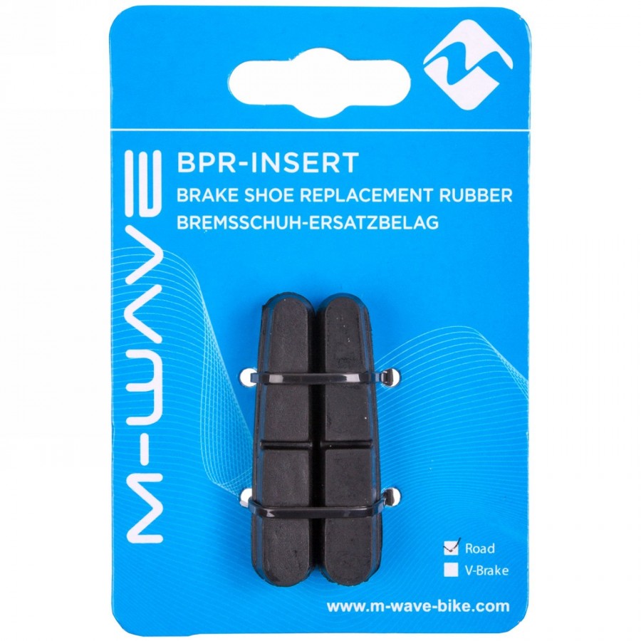 Replacement brake rubber bpr-insert-rr, for cartridge/race brake shoe no. 361770, in pairs in a bag - 2