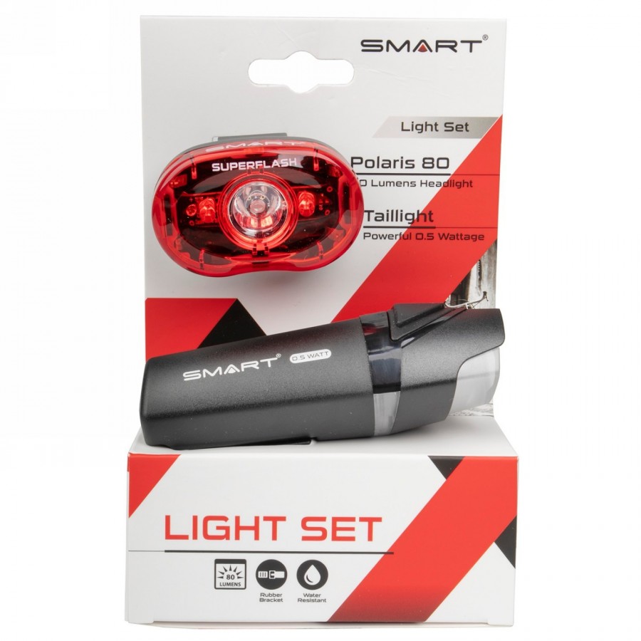 Smart lampset, lampe à led à piles 0.5 w (220990) + 0.5 w led clignotant rouge (220533), avec piles, sans dts. numéro d'essai, e